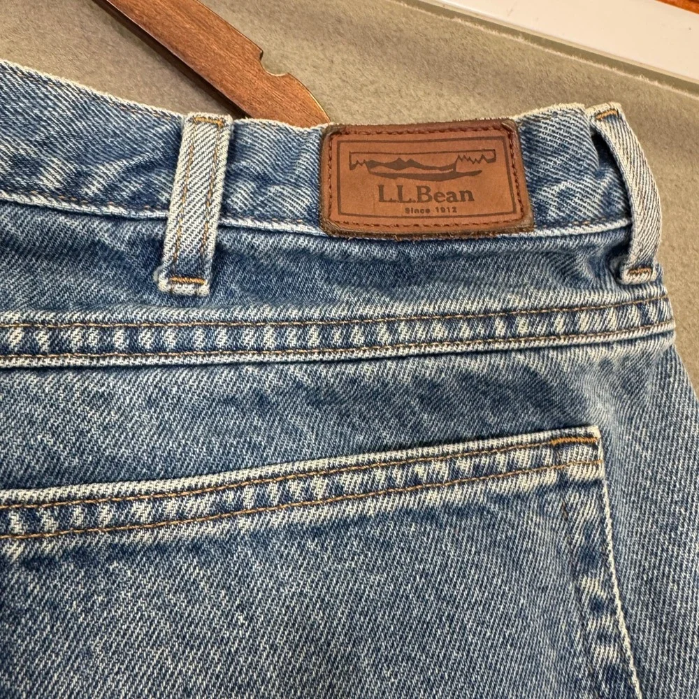 L.L. Bean Flannel Lined Jeans Men 42x34 Blue Relaxed Fit Denim Outdoor Workwear